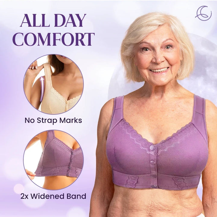 MOONA BRA FRONT CLOSURE BREATHABLE AND POSTURE CORRECTOR BRAS FOR SENIORS - FOFOPO