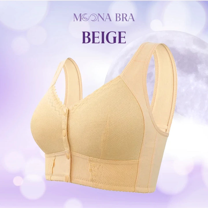 MOONA BRA FRONT CLOSURE BREATHABLE AND POSTURE CORRECTOR BRAS FOR SENIORS - FOFOPO