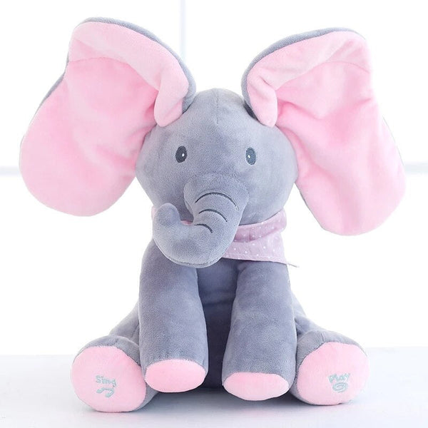 Peek A Boo Singing Elephant Plush Toy-49% OFF - FOFOPO