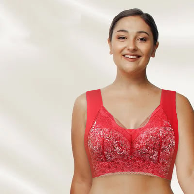 Plus Size Seamless Push Up Wireless Bra - FOFOPO