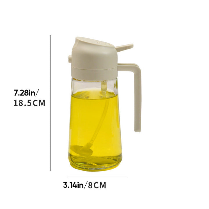 Oil Sprayer for Cooking, 2 in 1 Olive Oil Dispenser Bottle for Kitchen - FOFOPO