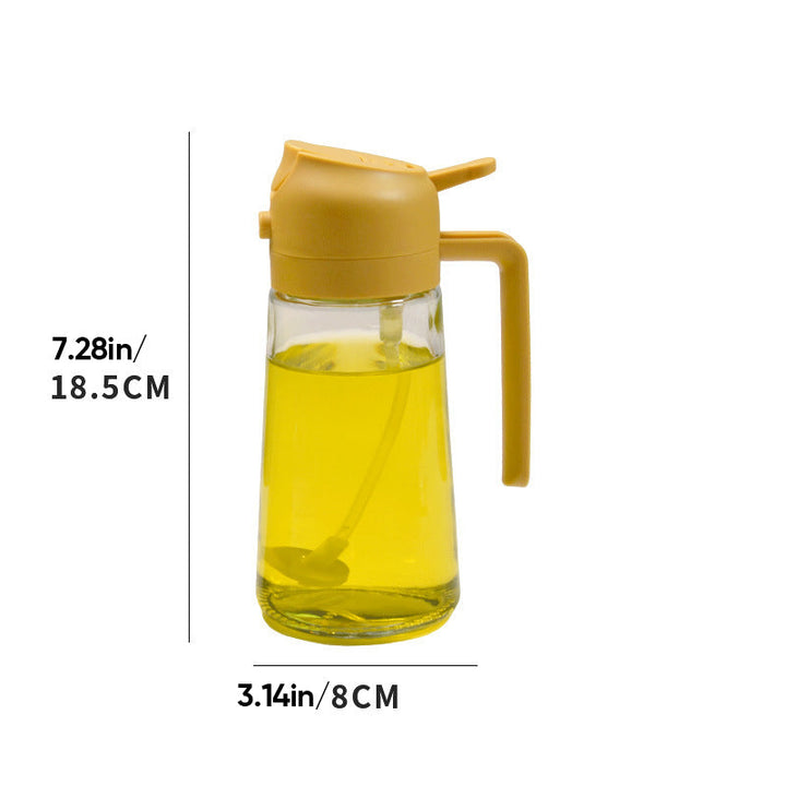 Oil Sprayer for Cooking, 2 in 1 Olive Oil Dispenser Bottle for Kitchen - FOFOPO