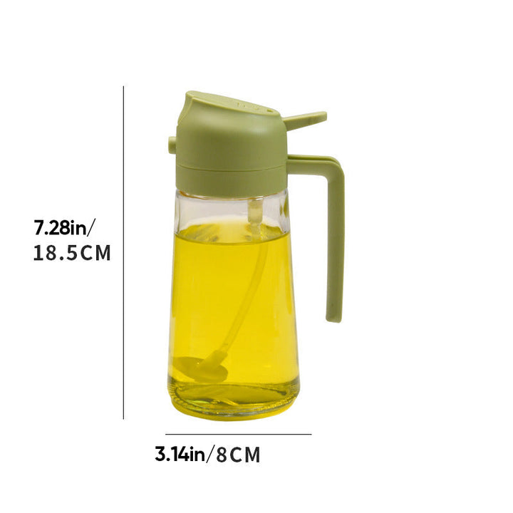 Oil Sprayer for Cooking, 2 in 1 Olive Oil Dispenser Bottle for Kitchen - FOFOPO